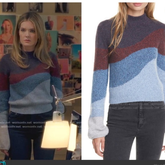 NWT Veronica Beard Alexey colorblock sweater pullover M - Picture 3 of 9